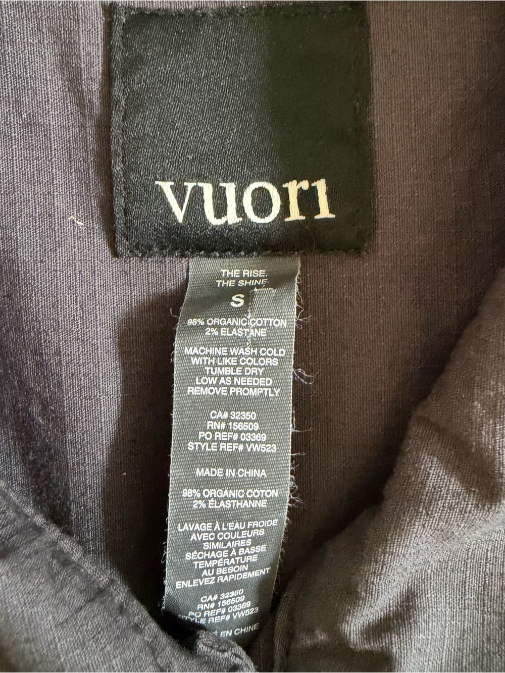 VUORI Women's Ripstop Charcoal Button-Front Lightweight Jacket Size Small - Picture 4 of 11